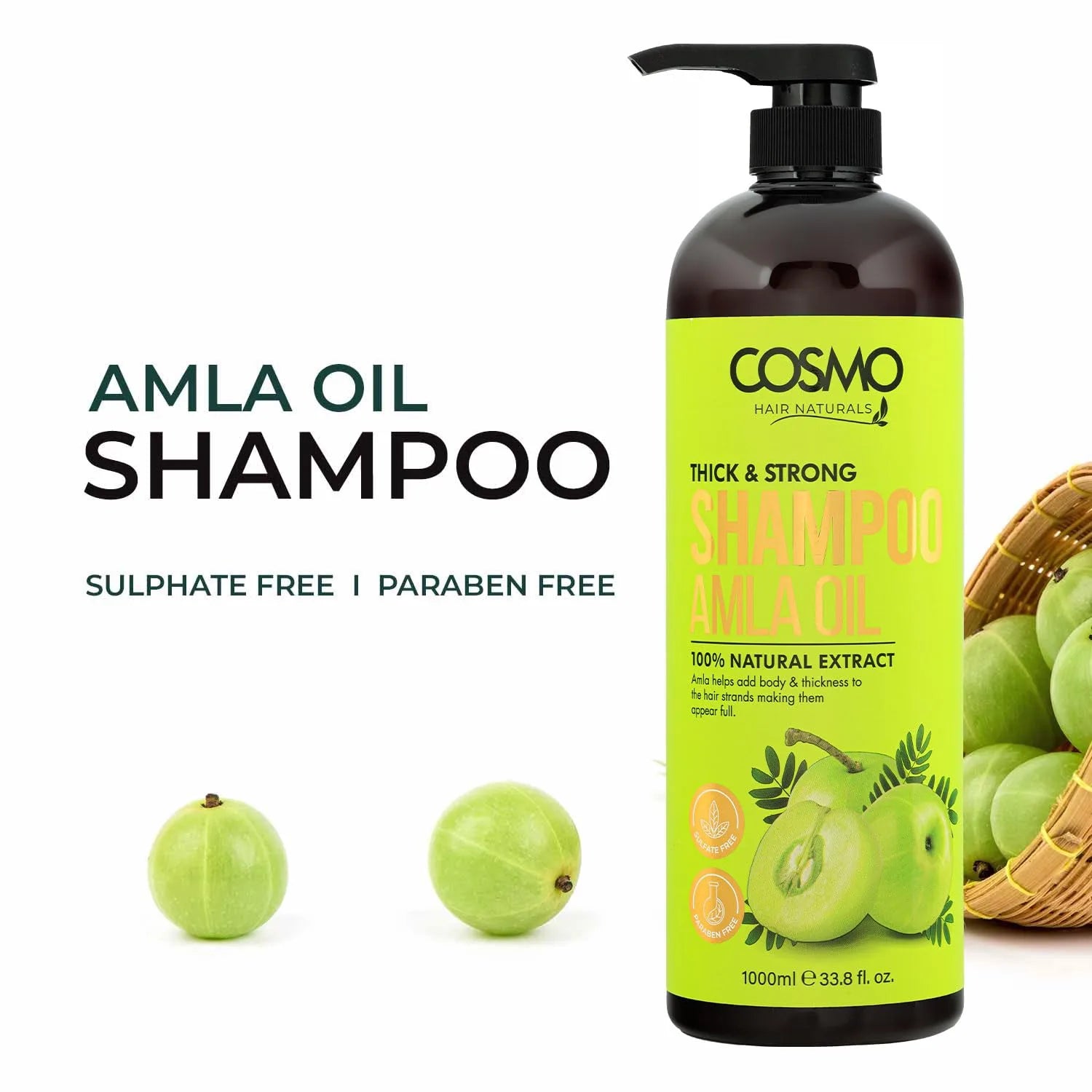 Cosmo Thick and Strong Amla Oil Shampoo 1000ml