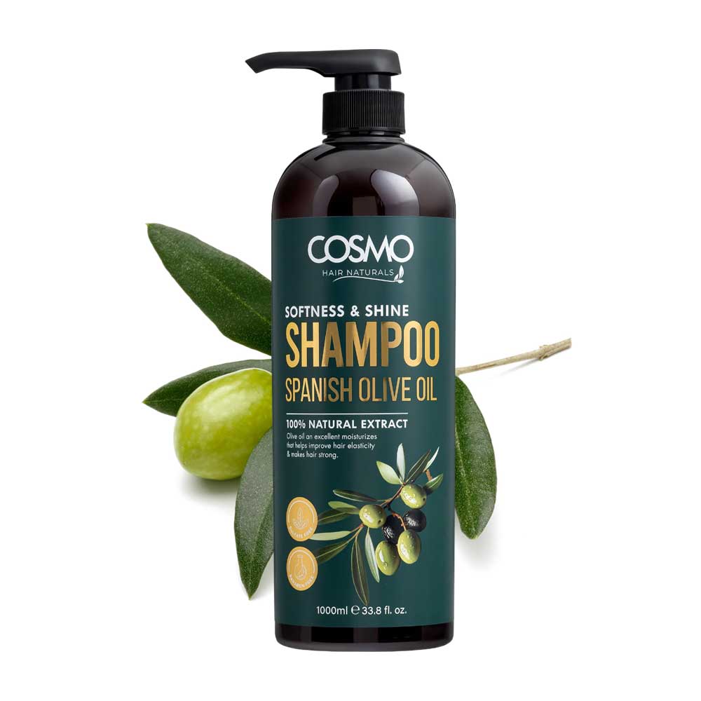 Coftness & shine spanish olive oil shampoo 100% natural extract – 1000ml by Cosmo