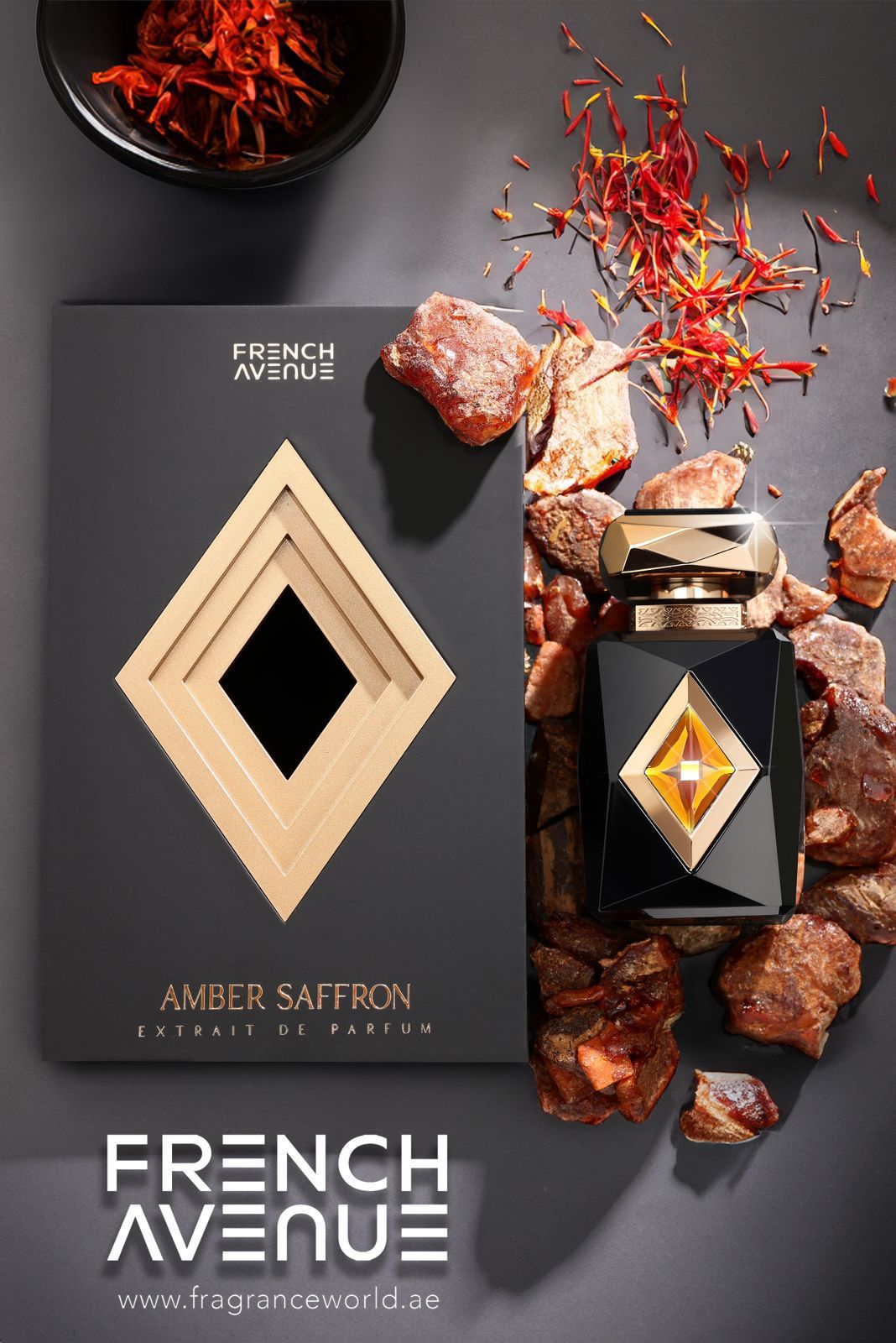 French avenue Amber Saffron Extrait 80ml